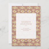 Autumn Fall Sunflower Farmhouse Happy Thanksgiving シーズンカード (裏面)