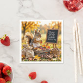 Autumn Farmstand With a Squirrel スタンダードカクテルナプキン (インサイチュ)