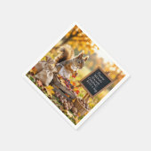 Autumn Farmstand With a Squirrel スタンダードカクテルナプキン (角)