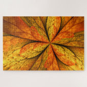 Autumn Feeling, Modern Abstract Fractal Flower ジグソーパズル (横)
