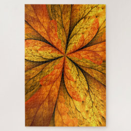 Autumn Feeling, Modern Abstract Fractal Flower ジグソーパズル