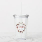 Autumn Floral A Little Pumpkin Baby Shower アクリルタンブラー (正面)