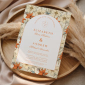 Autumn Floral Arch Wedding 招待状