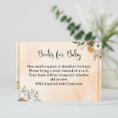 Autumn Floral “Books for Baby” Card – Peach エンクロージャーカード (スタンド正面)