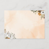 Autumn Floral “Books for Baby” Card – Peach エンクロージャーカード (裏面)