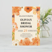 Autumn floral bridal shower invitation 招待状 (スタンド正面)