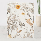 Autumn Floral Butterfly サンキューカード (裏面)