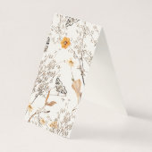 Autumn Floral Butterfly Folded Card (裏面)