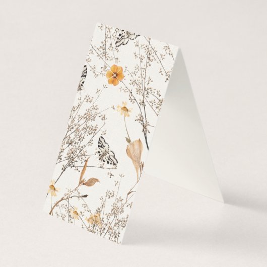Autumn Floral Butterfly Folded Card (裏面)