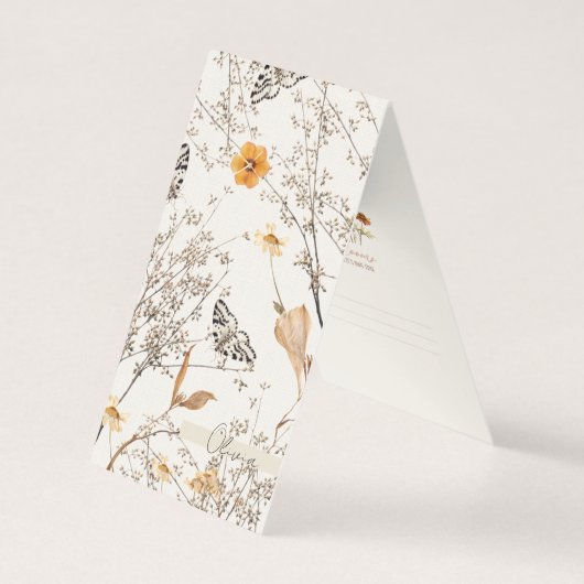 Autumn Floral Butterfly Folded Card (正面)