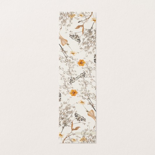 Autumn Floral Butterfly Folded Card (外部フラット)