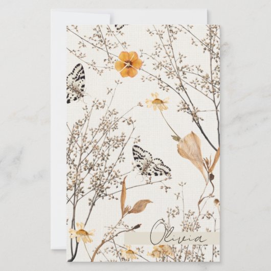 Autumn Floral Butterfly Paper Sheet (正面)