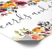 Autumn Floral Cards & Gifts Wedding Sign ポスター (角)