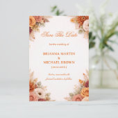 Autumn Floral Elegant Announcement セーブザデート (スタンド正面)