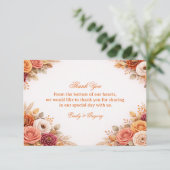 Autumn Floral Elegant Gratitude サンキューカード (スタンド正面)