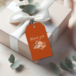 Autumn Floral Fall In Love Thank You Bridal Shower ギフトタグ