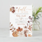 Autumn floral Pumpkin Fall In Love 招待状 (スタンド正面)