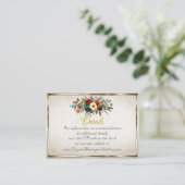 Autumn Floral, QR Code - Cream エンクロージャーカード (スタンド正面)