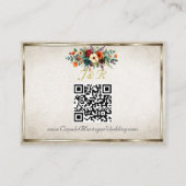 Autumn Floral, QR Code - Cream エンクロージャーカード (裏面)