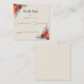 Autumn Floral RSVP Card ノートカード (正面/裏面)