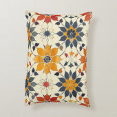 Autumn Floral Tile アクセントクッション (裏面(縦))