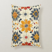 Autumn Floral Tile アクセントクッション (正面(垂直))