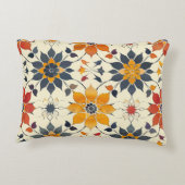 Autumn Floral Tile アクセントクッション (裏面)