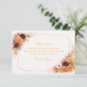 Autumn Floral Warm Appreciation サンキューカード (スタンド正面)