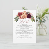 Autumn Floral Wedding Details Insert Card エンクロージャーカード (スタンド正面)