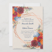 Autumn Floral Wedding Invitation 招待状 (正面)