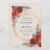 Autumn Floral Wedding Invitation 招待状 (正面/裏面)