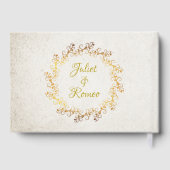 Autumn Floral & Wreath - Cream/Gold ゲストブック (裏面)