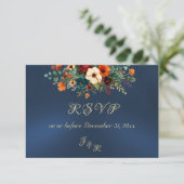 Autumn Floral & Wreath RSVP - Blue (スタンド正面)