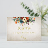 Autumn Floral & Wreath RSVP - Cream (スタンド正面)