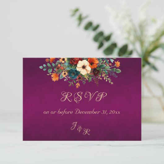 Autumn Floral & Wreath RSVP - Purple (スタンド正面)