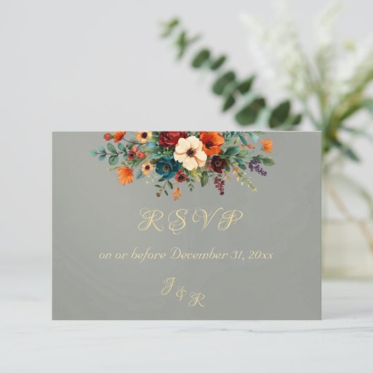 Autumn Floral & Wreath RSVP - Sage (スタンド正面)