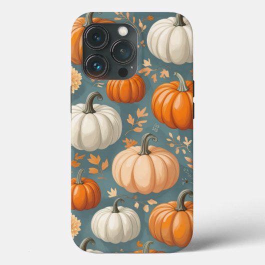 Autumn Flower Fall Pumpkin Girl Women Case-Mate iPhoneケース (裏面)