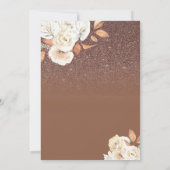 Autumn Flower Glitter Terracotta 65th Birthday 招待状 (裏面)