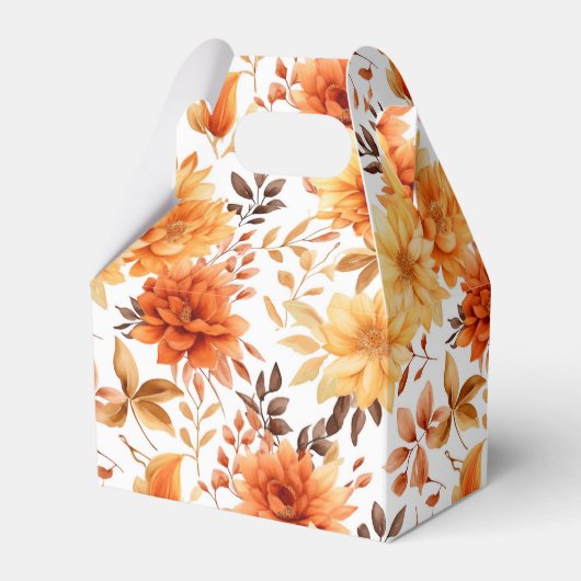 Autumn Flowers Favor Gift Box フェイバーボックス (正面サイド)