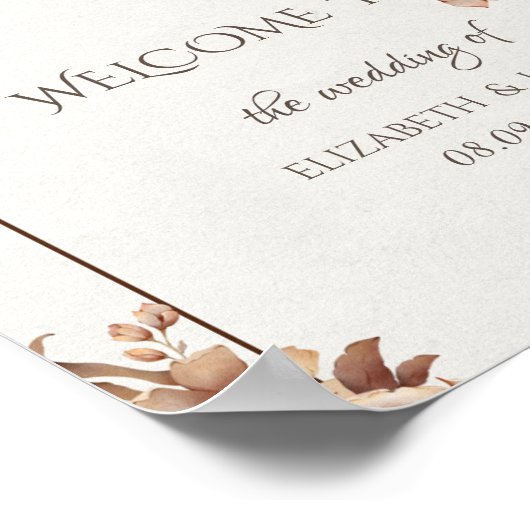 Autumn Flowers Frame Poster ポスター (角)