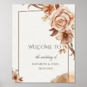 Autumn Flowers Frame Poster ポスター (正面)