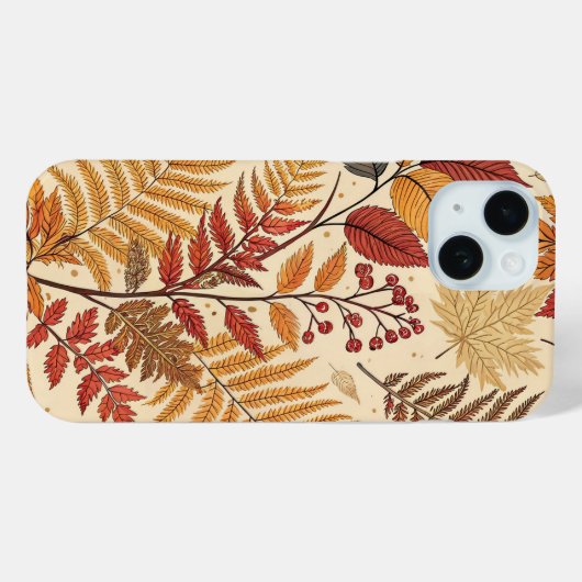 Autumn Foliage and Berries – Warm Earthy Tones Case-Mate iPhoneケース (裏面 (横))