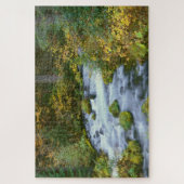 Autumn foliage & Douglas Fir Border Roaring River ジグソーパズル (縦)