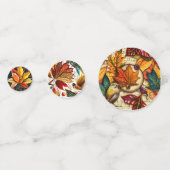 Autumn Foliage Fall Table Scatter & Thanksgiving コンフェッティ (裏面)