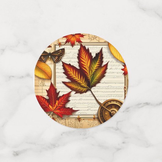 Autumn Foliage Fall Table Scatter & Thanksgiving コンフェッティ (スモール正面)