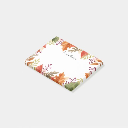 Autumn Foliage Personalized ポストイット (アングル)
