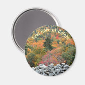 Autumn Foliage Stone Wall Nature Personalized マグネット (正面/裏面)