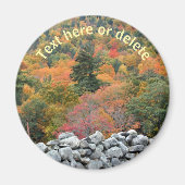 Autumn Foliage Stone Wall Nature Personalized マグネット (正面)