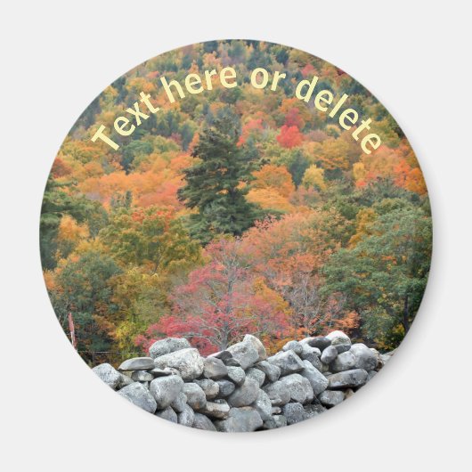 Autumn Foliage Stone Wall Nature Personalized マグネット (正面)