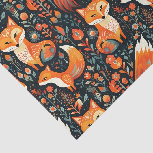 Autumn Forest Animal Fox Decoupage Paper 薄葉紙 (詳細)